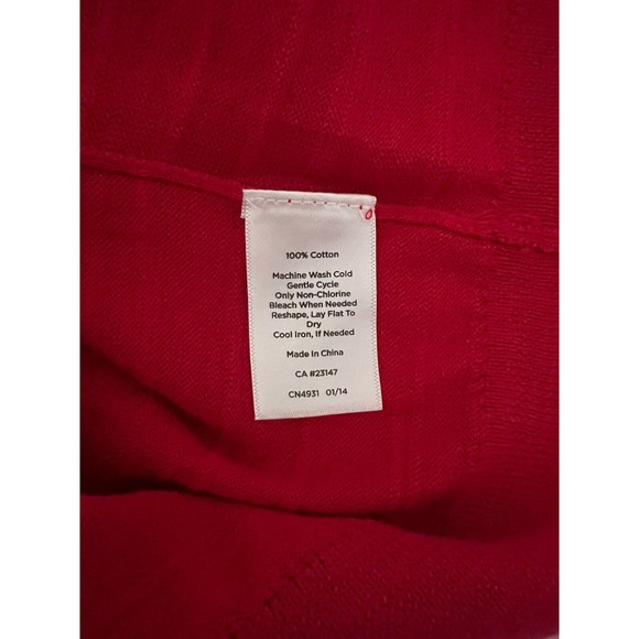 Talbots Shirt Womens Size Small Red 3/4 Sleeve Crew Neck Pullover Cotton - Picture 4 of 7